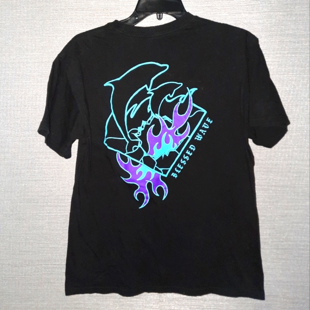2/$20 PINK+DOLPHIN clothing black short sleeve size medium